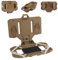 Zhongren Tactical Phone Holder, MOLLE Cell Phone Chest Mount, Outdoor Vest Phone Carrier Case for Airsoft Vest Plate Carrier, Universal Folding Phone Hang Board for Screen Size 4.7-6.7 (Tan)