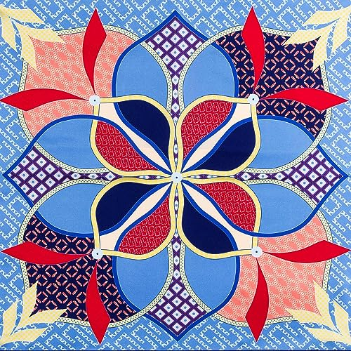 Roeckl Flower Mandala 53x53 Schal, Multi bleu, Standard