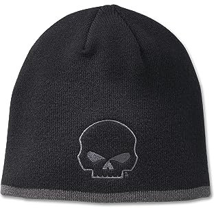 Harley-Davidson Willie G Skull Knit Beanie Black Beauty Mütze