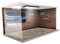 Perfeclan Vitrine de garage 1/18 avec protection des lumières, scène de stationnement de voiture, objets de collection, 15,75'' x 9,45'' x 7,87'', Briques rouges