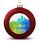 Deutschland Frankfurt Stadt Skyline Weihnachtskugel Ornament Aquarell Kunst Stadtbild Weihnachtsbaum Anhänger Hängende saisonale Feiertagsdekoration für Zuhause Bauernhaus Weihnachtsdekoration