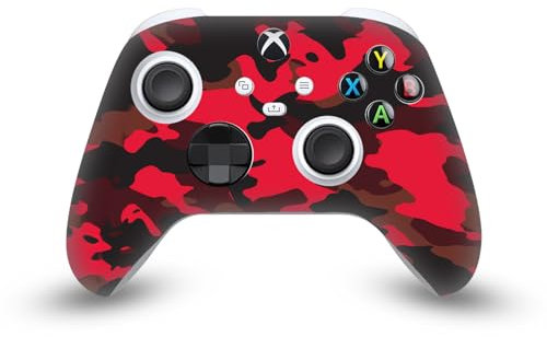 Head Case Designs Rotes Camo Tarnung Vinyl Haut Gaming Aufkleber Abziehbild Abdeckung kompatibel mit Xbox Series X/S Controller