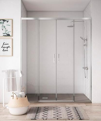 Strohm TEKA - MANACOR -Mampara frontal 2 puertas correderas + 2 paneles fijos, largo plato 150cm