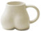 Butt Tasse 300 ml Kaffeetasse mit Griff Butt Trinkbecher Lustiger Becher Roman Keramik Becher Kaffeetasse für Tee Milchgetränk Geburtstagsgeschenk, Beige gelb
