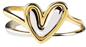 Clicitina Fun Mushroom Ring Offener Ring Kreativer einfacher Pilzring RJo191 (1-Gold, One Size)