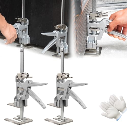 Arm-Handwerkzeug, 2 Stück Arbeitssparender Arm Höhenregler Einstellbare Stützhöhe 400kg Hubkapazität Handhebewerkzeug Tür und Holzplatten Hebebühne Handhubwagenheber Werkzeug Türheber Möbelheber