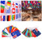 Flaggenkette Fußball Euro Wimpelkette International Länderflaggen mit Zufällig Länder, Fußball-WM Fahnenkette Sportvereine Weltflaggen Flaggen Girlande Deko für Bar Party Festival Club (D-50m)