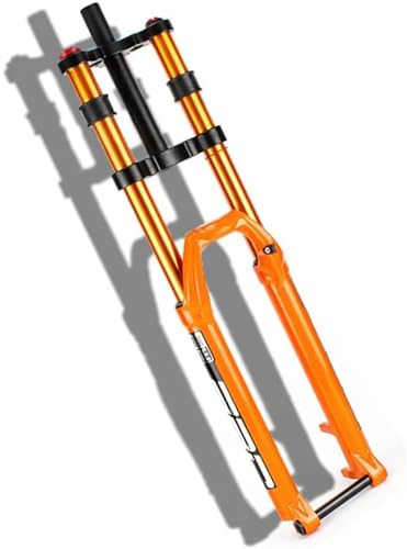 NBTRXWAFR Forcella per Bici da DH 27,5 29 Pollici di Escursione 140 Mm Smorzamento Ad Aria Regolazione Dell'estensione 1-1/8 Forcella per Freni A Disco MTB Perno Passante 15×100 Mm,Arancia,29inch
