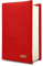 HANOI Collection® Verstellbare gepolsterte Buchhülle. Große gepolsterte Schutzhülle für Bücher. Buchcover-Hülle, Buchschutz für Leser (Rot, Groß)
