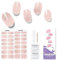 DUKASOU Gel Nail Strips - 28 pcs Gel Nail Stickers-Full Wraps- Salon Quality Soft Holy Gels Nails Stickers UV- Long Lasting, UV Lamp Compatible, Easy to Carry Holy Gel& Use & Remove