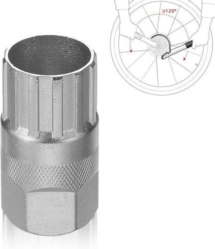 ZYFC Bicycle Carbon Steel Freewheel Removal Tool, Bicycle Removal Tool Wheel, Freewheel Repair Wrench, Freewheel Lower Bracket Removal Tool, Carbon Steel Cassette & Freewheel Removal Lockring Tool