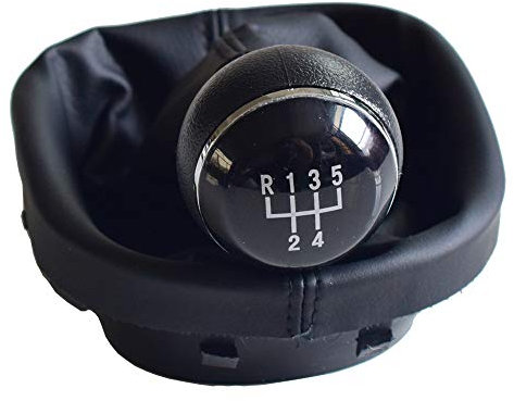 YTRAVHI Auto Schalthebel Stick 5-Gang-6-Gang-Schaltknauf, Schaltmanschette, passend for VW Touran 2003–2010, Caddy MK2 2004, 2005, 2006, 2007, 2008, 2009 Schaltknauf Manueller Schaltknauf(5 Speed)