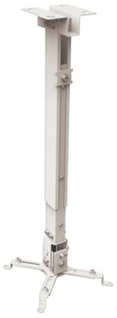 Soporte de Techo para Proyector 15kg de Hierro 4365 Blanco | Montaje Flexible Brazos de Doble Articulación, Canal Ajustable, Placa para Techo y Pared