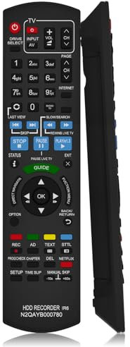 Neue Ersatzfernbedienung N2QAYB000780 N2QAYB001046 Panasonic Recorder IR6 für Panasonic Blu Ray Disc Recorder DMR-BCT720 DMR-BCT721EG DMR-BCT750 DMR-BCT820, Keine Einrichtung erforderlich