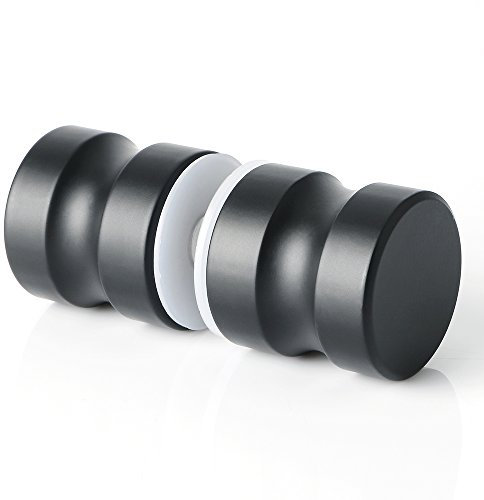 Mooche Shower Glass Door Handle, Double-Sided Glass Door knobs, SUS304 Stainless Steel Shower 30MM Door Handle Suitable for Shower Doors Cabinet Door Black