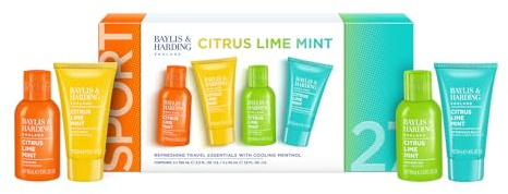 Baylis & Harding Citrus, Lime & Mint Men's Refreshing Travel Essentials Gift Set - Vegan Friendly