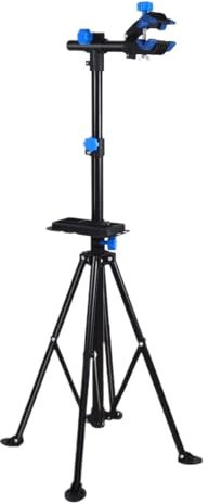 QIUSHIBO Bike Stand Bike Repair Stand Adjustable Folding For Bike Repair Stand Tool Tray 360° Rotating Repair Head Bike Stand For Maintenance