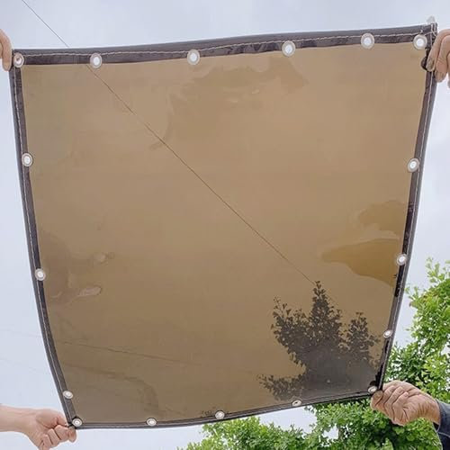 Lona Impermeable de Alta Resistencia 1x1.5m 1x2m 1.2x1.5m 1.2x1.8m 1.8x2.4m 2x2m 2x3m 3x4m Lona de plástico Transparente y Negra translúcida para Cubrir Plantas(1x1m)