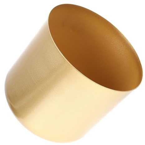 UKCOCO Pot de Fleur Doré Créatif Texture Brossée Décoration Intérieure et Extérieure Grand Modèle pour Bureau et Jardin