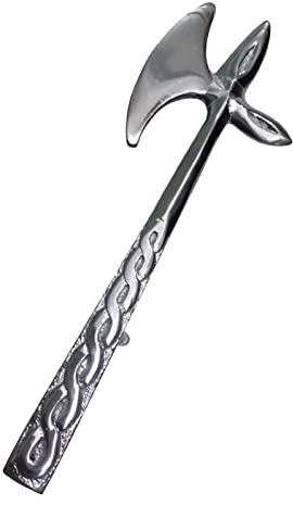 Kilt Pins for Men - Silver Finish 4 Inches (10cm) Swirl Celtic Knot Work, Women’s Pin & Brooches, Solid Brass Traditional Scottish Highland Attire