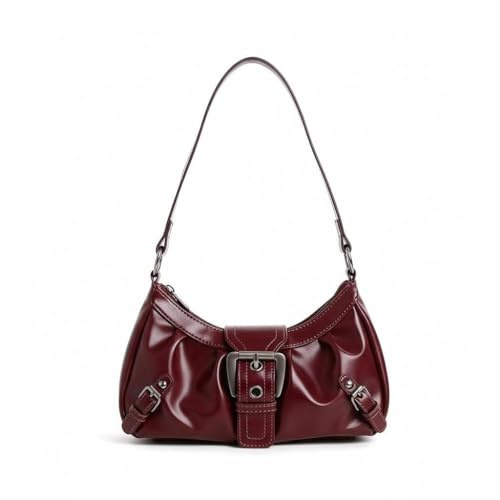 GZXGMY Y2k Bag,Handtasche Y2K,Retro Handtasche Vintage,Vintage Taschen Damen,Retro Tasche,PU Leder Schultertasche,Kleine Damen Umhängetasche,Schwarz Schultertasche Frauen,für Party Date Alltag