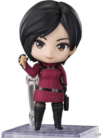 REOZIGN Ada Wong, Leon Scott Kennedy Actionfigur Bewegliches Gesicht Ersatz Q Version 10 cm / 3,9 Zoll PVC Charaktermodell Dekoration Geschenke (b)