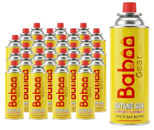 28 Pack Butane Gas Canisters for Camping Stove, BBQ, Heater, Cooker | Multipurpose Portable Camping Gas Canister – Butane Gas Canisters