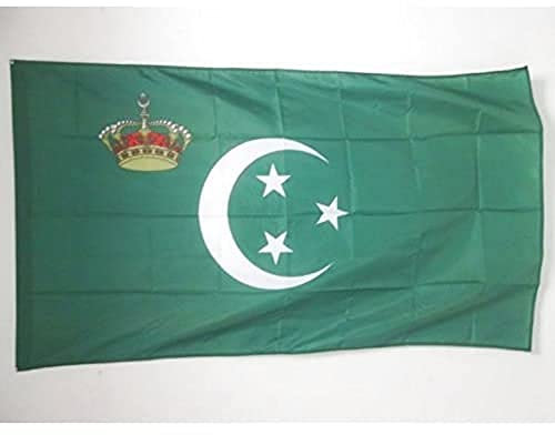 AZ FLAG Bandiera STANDARDO Reale di Egitto 1922-1952 150x90cm - Bandiera del Regno Egiziano 90 x 150 cm Foro per Asta