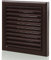 Blauberg 100 mm Brown Inline Extractor Fan Cover with Insect Screen for Kitchen Exhaust 4 inch External Ventilation Grille for Air Vent Covers Exterior Ceiling Mounting Louvre PVC Ducting Hose