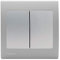 Va et Vient + Poussoir Silver Delta Iris + Plaque basic Silver