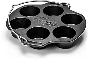 Petromax Gusseisen Muffinform – robuste Backform für 6 Muffins, ideal für Outdoor-Abenteuer – 1 Stück im Lieferumfang