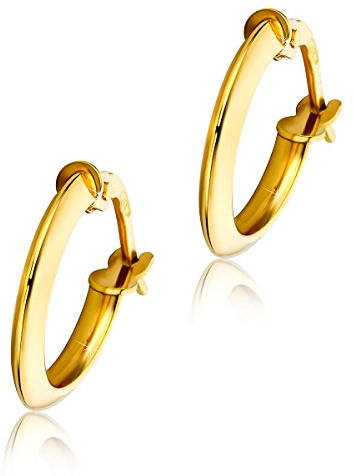 Orovi Damen-Creolen Ohrringe GelbGold Ohrringe 9Karat (375) Ohr-Schmuck