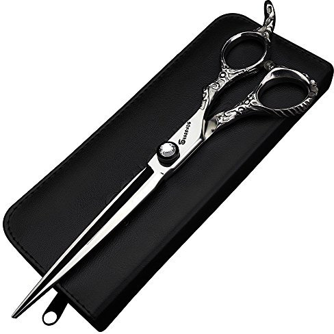 Outil de coiffure de ciseaux de coiffure de 7 pouces et ciseaux de coupe de cheveux pour le coiffeur (7 pouces plat)