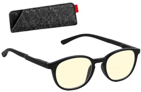 SILAC - 7405 - Lesebrille mit Blaulichtfilter für Damen und Herren | Schutz für Bildschirm, Tablet und Gaming – Schwarze Fassung – Kratzfeste Gläser – Dioptrien +1,00 bis +3,50