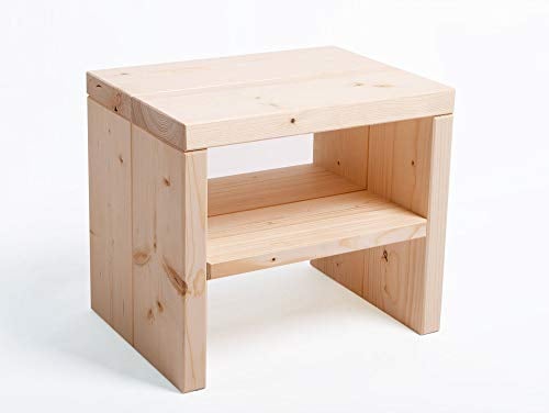 moebel-eins Pumba Nachtkommode mit Ablage, Material Massivholz, Fichte massiv, Natur