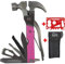 DIY TECH UK - 17 in 1 Hammer Multitool + FREE 48 in 1 Wallet Tool - EXTRA STRONG High Carbon Stainless Steel - Pliers, Wire Cutter, Bottle Opener, Knife, Saws, File, Screwdrivers & Spanners With Pouch