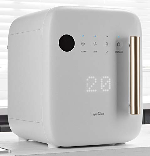 Spectra Sterilizzatore ultravioletto per biberon con quattro modalità di memorizzazione, facile da usare, sistema di controllo touch panel e include una vantaggiosa opzione di modalità silenziata,