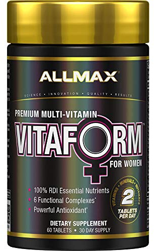 ALLMAX VITAFORM - 60 Tablets - Premium Multivitamin for Women - Six Functional Complexes + Vitamin C, D3, Chromium & Calcium - 30 Servings