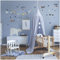 Wandsticker personalisiert Sticker Aquarell Tiere mit Name Wandtattoo für Kinderzimmer Babyzimmer Spielzimmer Mädchen Junge Y037 (Nr. 2 Flugzeuge, Ohne Wunschname)