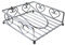 Verchromter Serviettenhalter mit Arm, klassisches Herz-Design