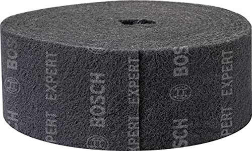 Bosch 1x Rouleaux en non-tissé EXPERT N880 (pour Tôles en acier, Acier inoxydable, Largeur 115 mm, Longueur 10 m, Ultra fine S, Professional Accessoire Ponçage manuel)