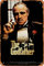 QIIXIIP Film Der Pate Poster Retro Metallschild Vintage Blechschild für Wanddekoration Café Bar Büro Zuhause Kunst Schild Geschenk 30,5 x 20,3 cm