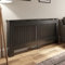 DuraTherm® Radiator Cover Anthracite Grey Painted Modern Vertical Slat Shelves MDF Cabinet Shelf for Radiators, Living Rooms, Bedrooms, Extra Large (H: 172cm / W: 81.5cm / D: 19cm)