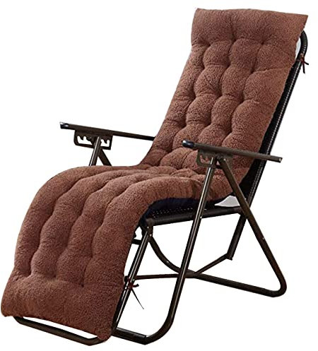 63 Coussin Inclinable Coussin Inclinable Extérieur avec Corde À Nouer Coussin De Bain De Soleil Épais Coussin Chaise Lounge Jardin Extérieur (Brown)