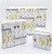 2 Sheets 50th Wedding Anniversary Wrapping Paper Champagne Glass Design Golden Wedding Anniversary Giftwrap (PA)
