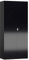 Aktenschrank Metallschrank abschließbar mit 2 Türen, 4 Fachböden 1800 x 800 x 380mm (RAL 9005 tiefschwarz)