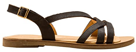 El Naturalista Damen Sandaletten Tulip, Frauen Sandalen,Women's,Woman,Lady,Ladies,Sommerschuhe,Freizeitschuhe,offene,Schuhe,Black,38 EU / 5 UK