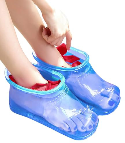 WMHYLYH Fußbad Spa Massagegerät Fuß Einweichen Badewanne Waschbecken Bewegliche Fuß-Soakwanne Pediküre Fußspa, Fußbadeschuhe für Thermomassage zur Förderung der Durchblutung (groß, blau)