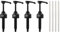 Micvtve Lot de 4 pompes à sirop noires de 8 ml - Distributeur de pompe parfaite Monin - Sirop de café - Cône de neige - Arômes et plus encore