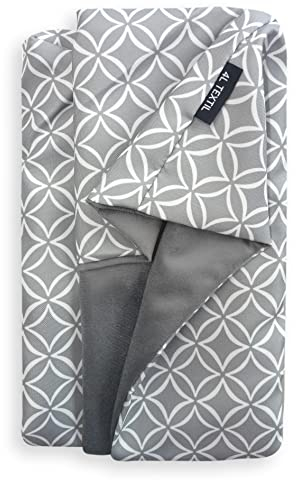 4L Textil OTTO Kuscheliges Hundebett Bezug abnehmbar und waschbar Hundekorb mittelgroße Hunde Hundekissen flauschig Hundekörbchen Hundesofa (Ersatzbezug(100x80 cm), Grau)